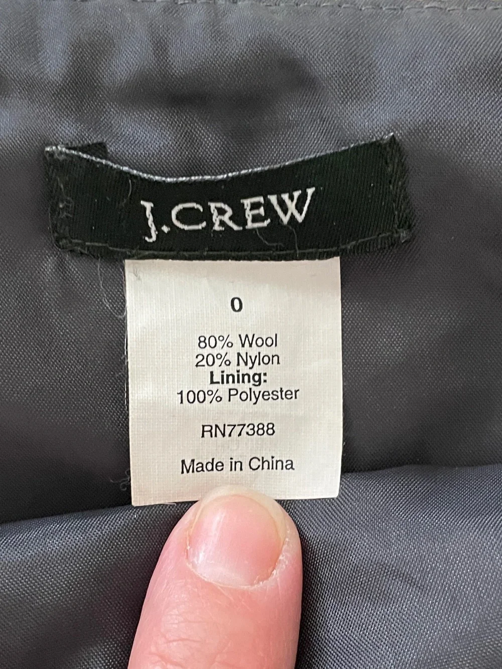 J CREW Wool Blend Tweed Mini Skirt Size 0 Black and White Lined